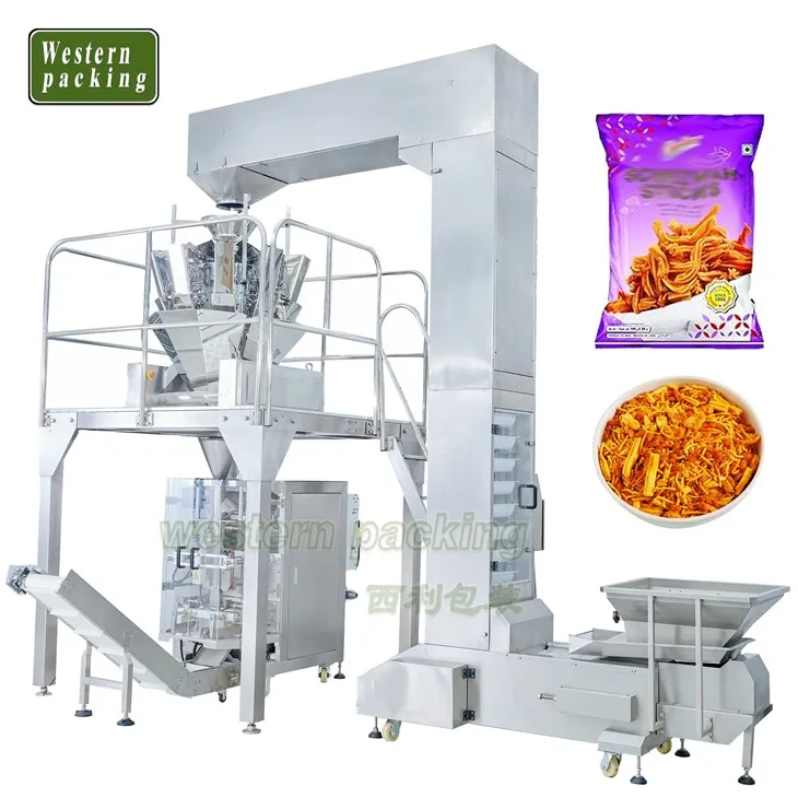 Máquina envasadora de hojaldres de maíz