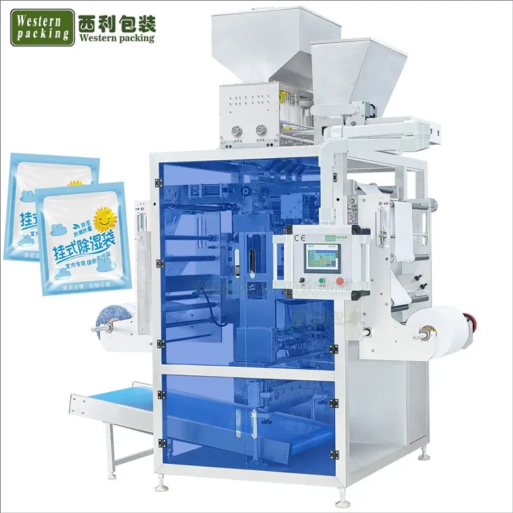 Máquina envasadora de gránulos con sello de paquete