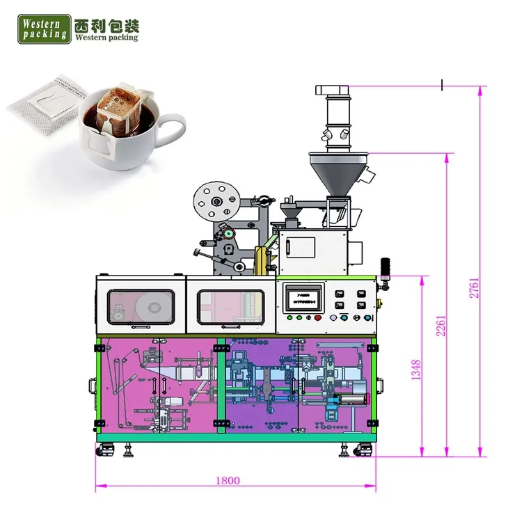 Drip coffee filling machine hanging ear filter