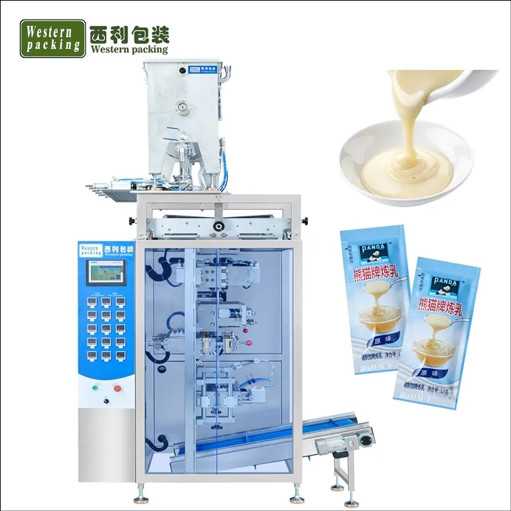 Máquina empacadora de bolsitas de champú de carriles múltiples