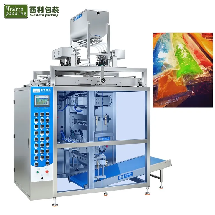 Máquina envasadora de barras de gelatina de varios carriles
