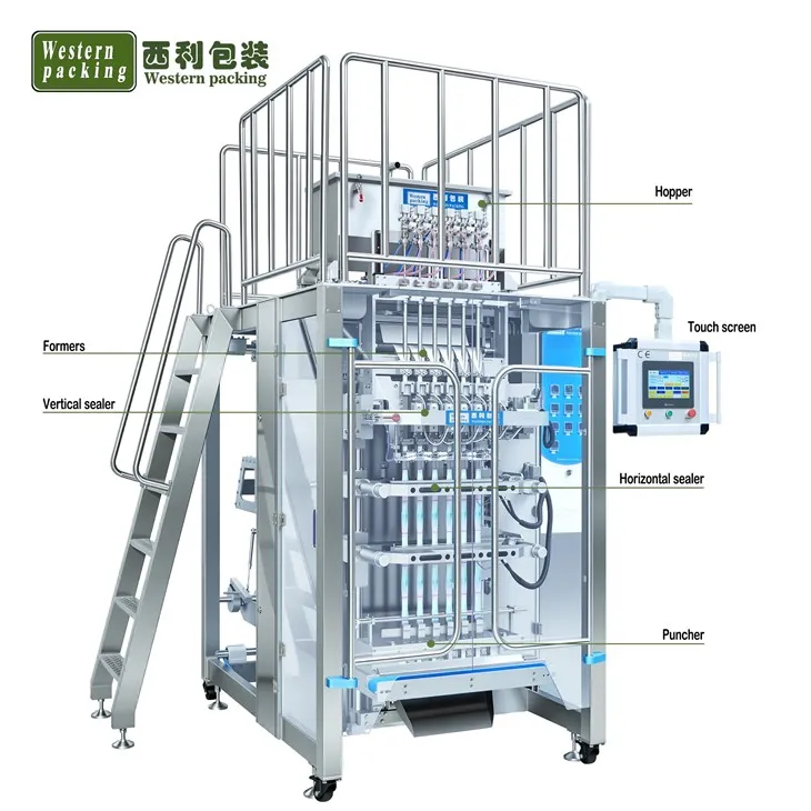 multilane liquid sachet packing machine for oil