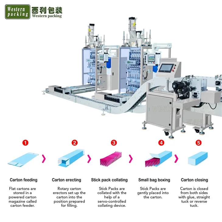 Sachet cartoner packaging machine